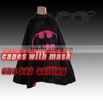 Costom Accept Blank Yellow Capes Mask for Toddlers,63cm Without Lining Cape Cloak Kids,performance Costumes Cape With Masks Boys Quality Choice photo-2