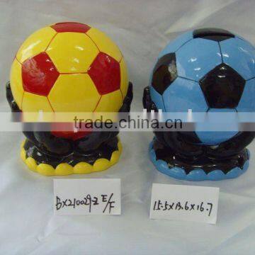 Ceramic football money bank