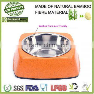 hotsale new healthy life bamboo fibre pet meal bowl, cat water holder