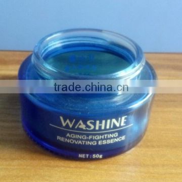 Trade Assurance 50g blue cosmetic glass jar OEM accept