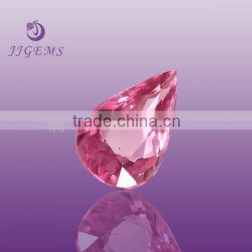 high quality loose pink pear cz for jewelry