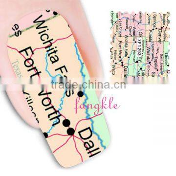 water tranfer french full nail polish sticker