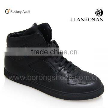 Fashion high top men genuine leather fashion casual shoes