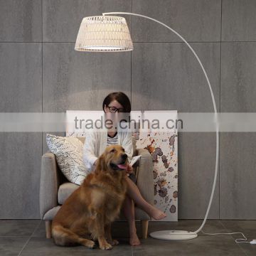 Classic floor lamp white or black floor standing lamp hemp rope weaving floor lamp modern