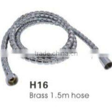 S/S chrome shower hose with brass interface high quality low price