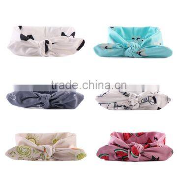 Hot-sales kids new turban Headband girl cotton Headband Toddler baby knotted Headband wh-1796