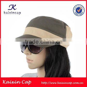 wholesale custom winter wool tweed fashion military hat army cap for women