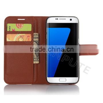 China Supplier Smartphone Leather Pouch for Samsung Galaxy S7 Edge Case