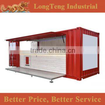 Modern design 20 ft 40 feet shipping container coffee bar with flying door