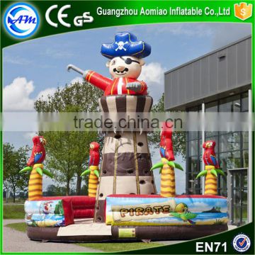 Hot sale backyard water rock climbing wall pirate theme climbing tower inflatable rock climbing wall                        
                                                                                Supplier's Choice