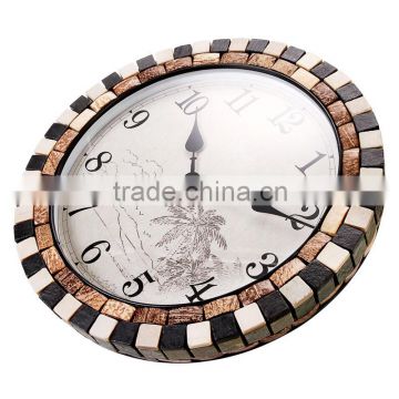 18 Inch Quartz Analog New Style wall Hanging Natural Slate Stone Clock