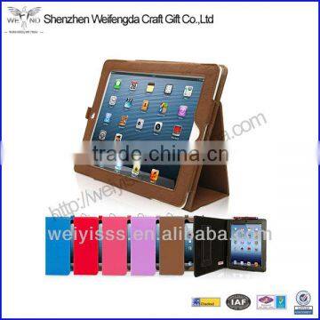 Hot! Fashion Style Flip Stand Leather Cover for Ipad with various color