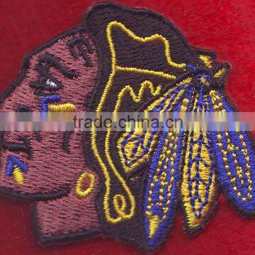 Wholesale fashion indian iron on custom 100% embroidery patch for clothing