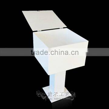 GH-RJ001Shenzhen Factory Wholesale Acrylic Donation Boxes With Locks/white Donation Boxes photo-5