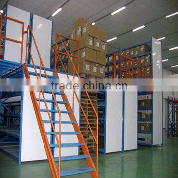 500kg/M2 guangzhou warehouse metal storage system with stairs platform shelf rack