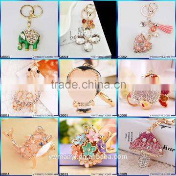 Crystal Handmade Bear Keychains Keyring Fashion Bag Charm Key Chains Holder Souvenir Key Chain Women Handbag Jewelry K0123 photo-4