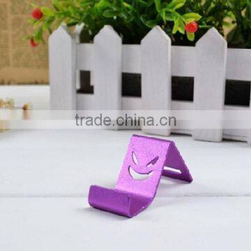 Universal Color Devil Smile Face Aluminum Metal Mini Cell Phone Holder Smartphone Hoder Phone Stand photo-4