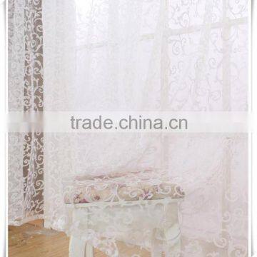 flocking on voile of sheer windows curtain fabric