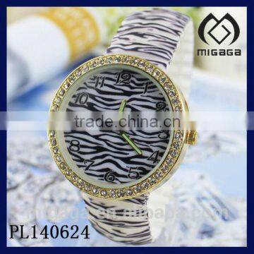 fashion zebra pattern stock silicone watch*zebra printing elastic silicone watch design