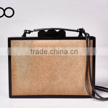elegant evening girls clutch handbag with lock