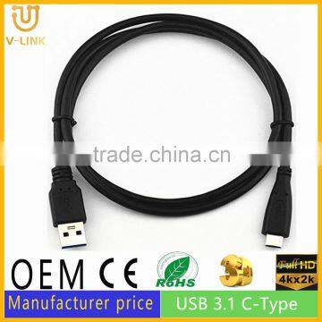 RoHS certification 2016 Wholesale retractable usb 3.1 c type cable from factory