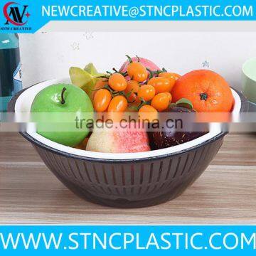 big size fruit basket round plastic strainer