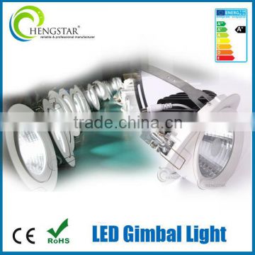 2014 high cri dim cob gimbal led shop lighting, 20w 30w 40w hot led gimbal cob led light, rotation 20w dimmable led gimbal light