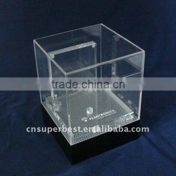 High quality acrylic box with black base