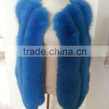 new style Real blue fox fur vests for women