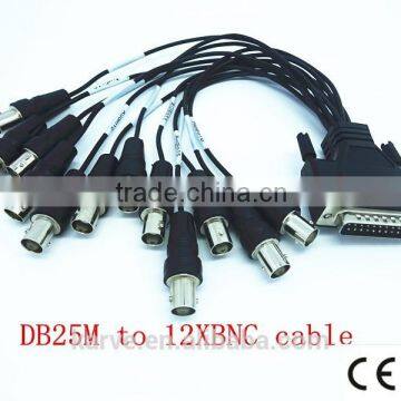 New arriver DB25M to 12XBNC cable black colors new product