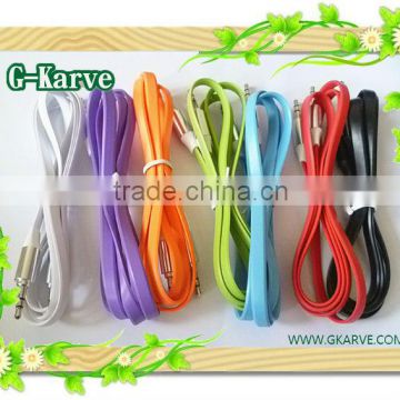 colorful male to male flat audio cable