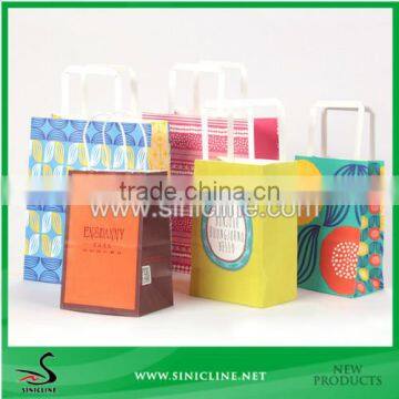 Sinicline Design Craft Paper Bag Manufacturers With Paper Handle For Gift