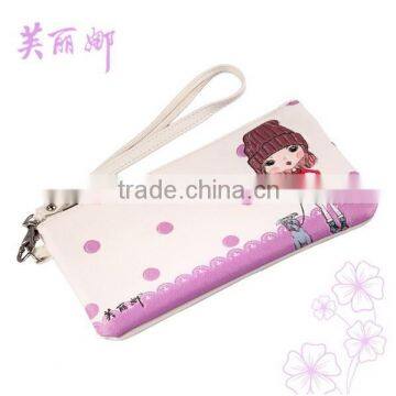 New Arrival Brand Lady Wallet/Colorful and Fashion multifunction PU Leather Girl Printed Women Wallet