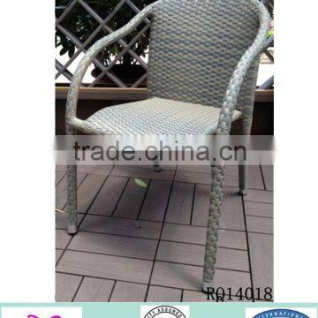 Wicker Dining Chair PE Rattan For Garden Use