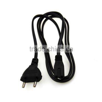EU Europe AC power supply adapter cord Cable Connectors 2 pin 2-prong