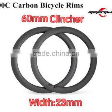 2016 MeyerGlobal 700c 60mm profile 23mm width carbon road bike clincher wheel rims