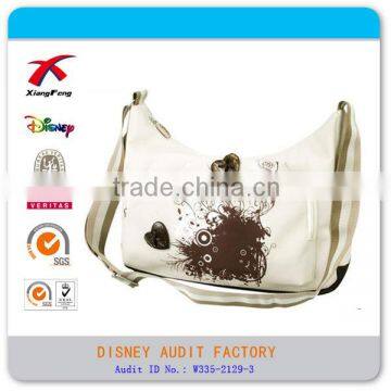 White Custom Woman Single Canvas Shoulder Bag