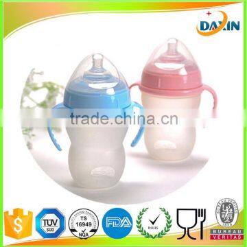 food grade silicone material silicone nipple 40ml gourd shape baby infant feeding bottle