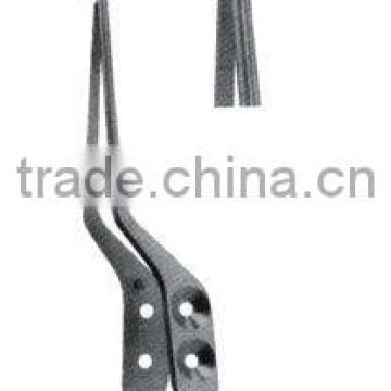 Laterally angled Micro scissor 190 mm, bayonet-Shaped