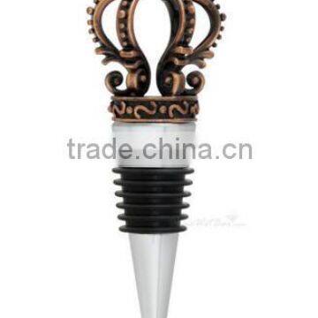 Wholesale craft cheap wine stopper zinc alloy and rubber material bottle stopper