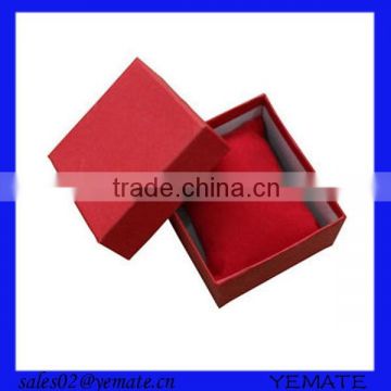 Wholesale price red color offset printing handmade rigid paper storage box for watch