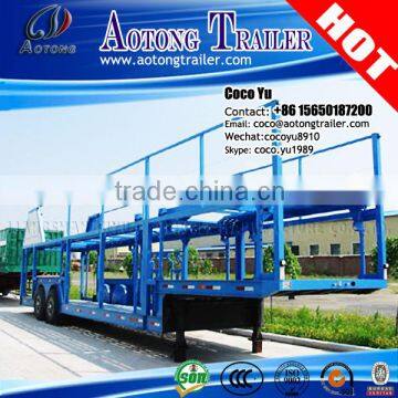 Made in China double axles single tires car carrier semi trailer for 5 SUVs