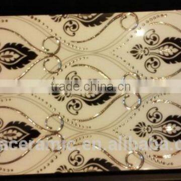 2015 China price Foshan golden polished crystal tile porcelain floor tiles design decor tile 30x60 A304182G