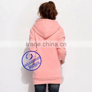 Wholesale Women's Extra Long Hoodies With Kangaroo Pocket photo-5
