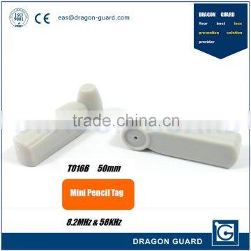 EAS security alarm eas pencil tag/anti theft tag clothing/security cloth tag with pin