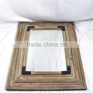 Recycled handmade used wooden mirror