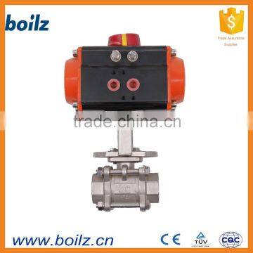 two-piece type pneumatic actuator mounted ball valve