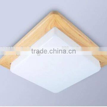 LED wood lamp, natural wood ceiling lamp, square frame shape, Japanese ceiling lamp