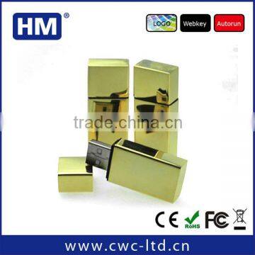 high quality colorful gold usb flash disk metal drive for gifts