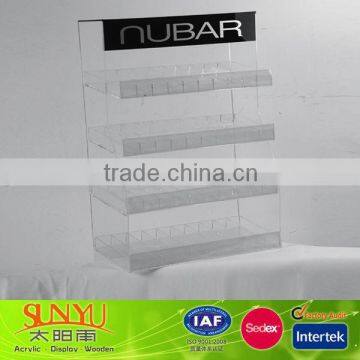 4 Layers Crystal Acrylic Goods Display Stand For Supermarket